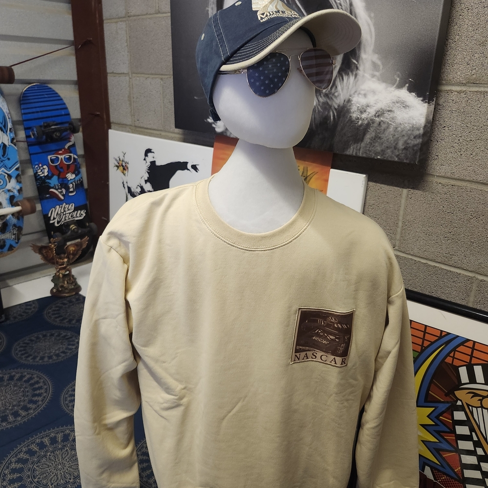 Nascar Patch Crewneck Sweatshirt - Cream